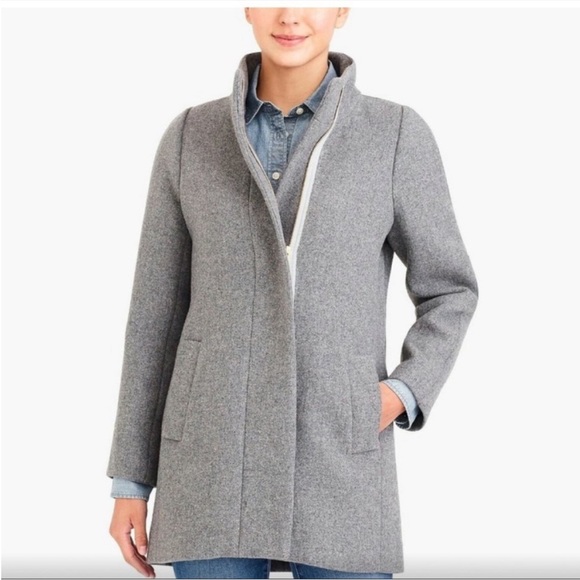 JCrew Factory Mercantile City Wool Coat Grey Size 4 - Picture 11 of 16